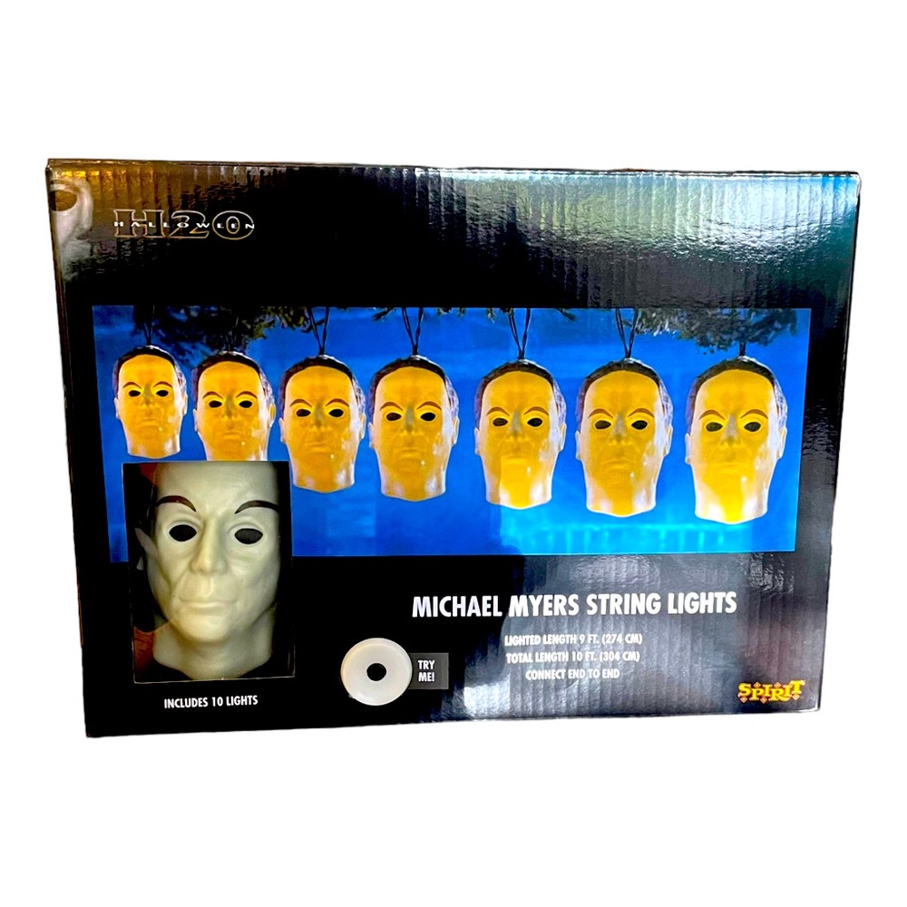 NIB HALLOWEEN MICHAEL MYERS MUSICAL STRING LIGHTS